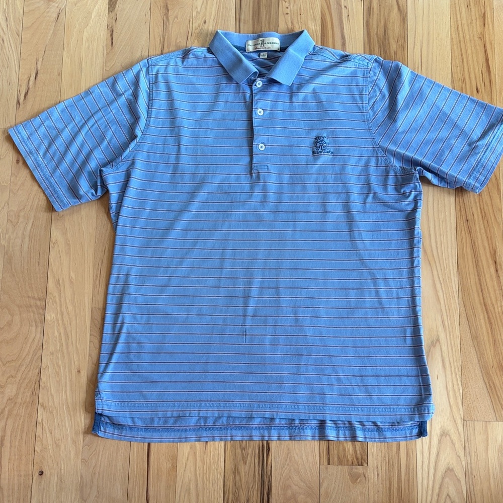 Fairway & Greene Sky Blue Striped Polo